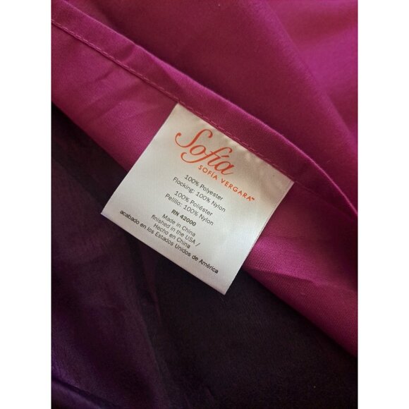 Sofia Vergara Pillow Shams 2 Fuschia Pink Purple Floral Elegant Standard - Picture 5 of 5